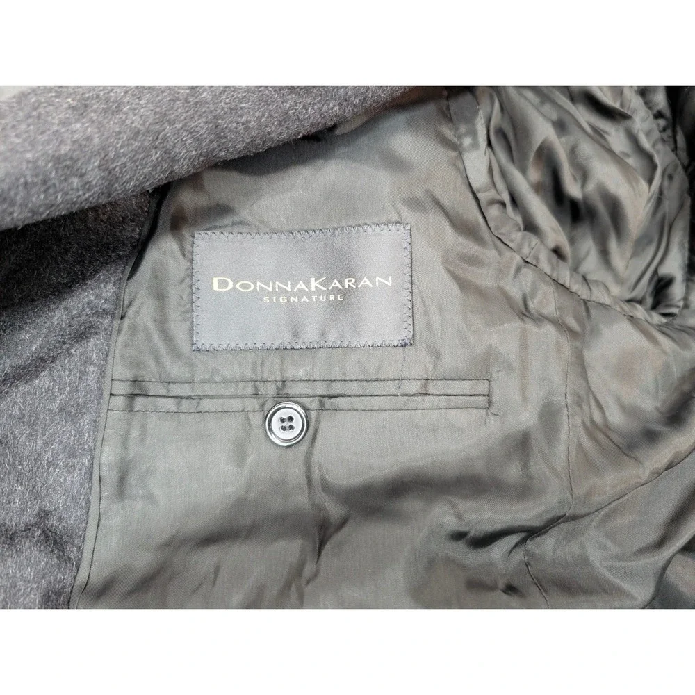 Donna‎ Karan Signature Blazer Mens 42 Long Cashmere Gray 3 Button Jacket Office